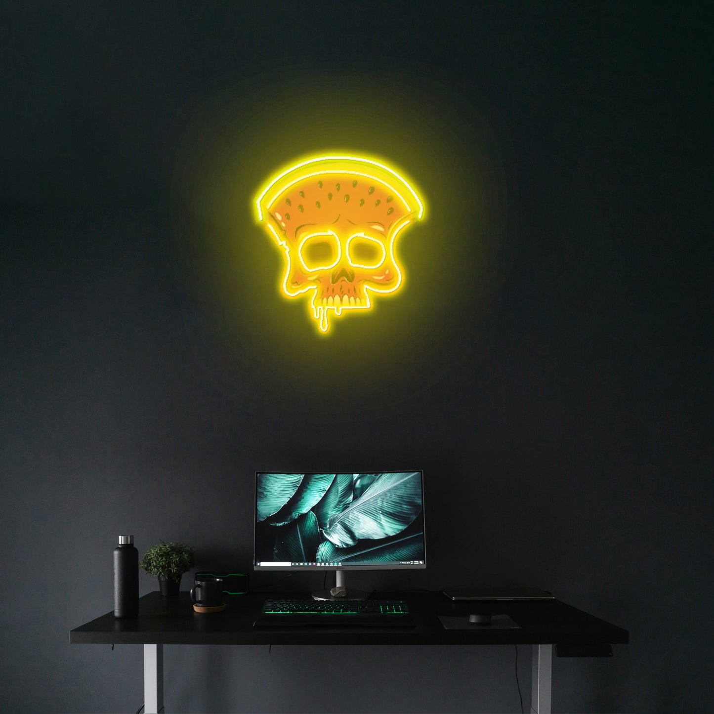 Watermelon Skull Custom Led Signs Artwork For Sale