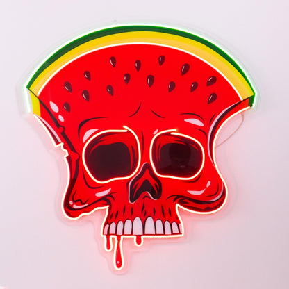 Watermelon Skull Uv Printed Led Neon Sign For Trendy Room And Halloween Party Decor | Shineneon