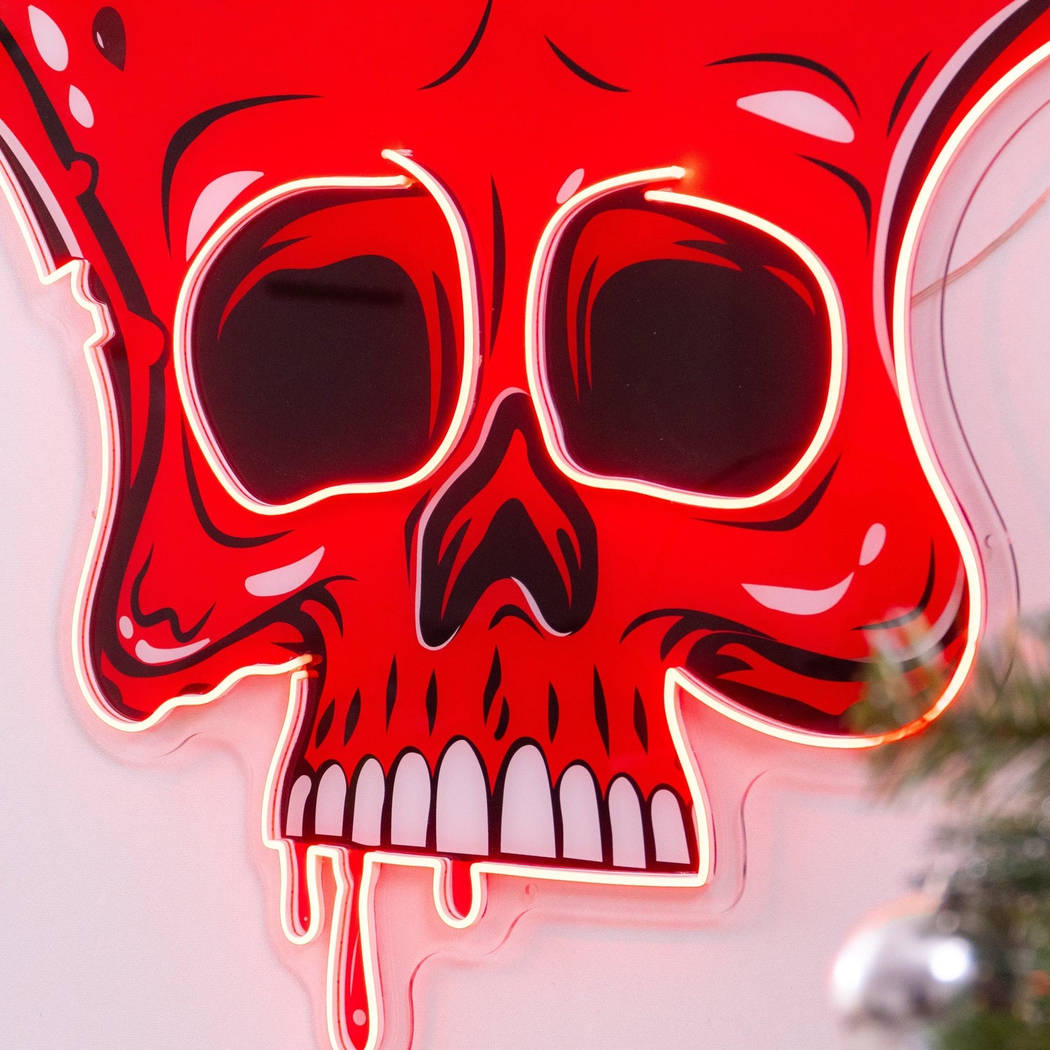 Watermelon Skull Uv Printed Led Neon Sign For Trendy Room And Halloween Party Decor | Shineneon