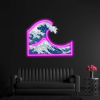 Wave Artwork Neon Signs Custom