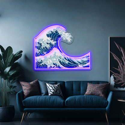 Wave Artwork Neon Signs Custom