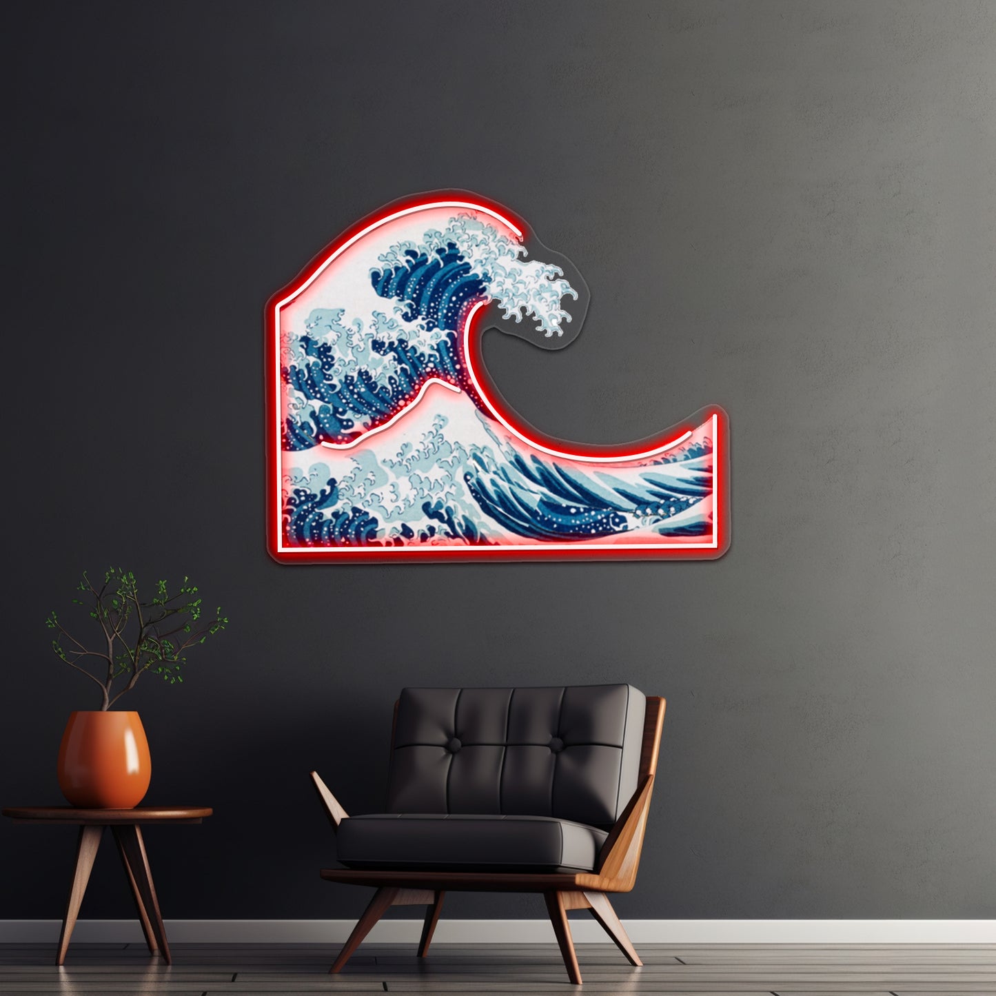 Wave Artwork Neon Signs Custom