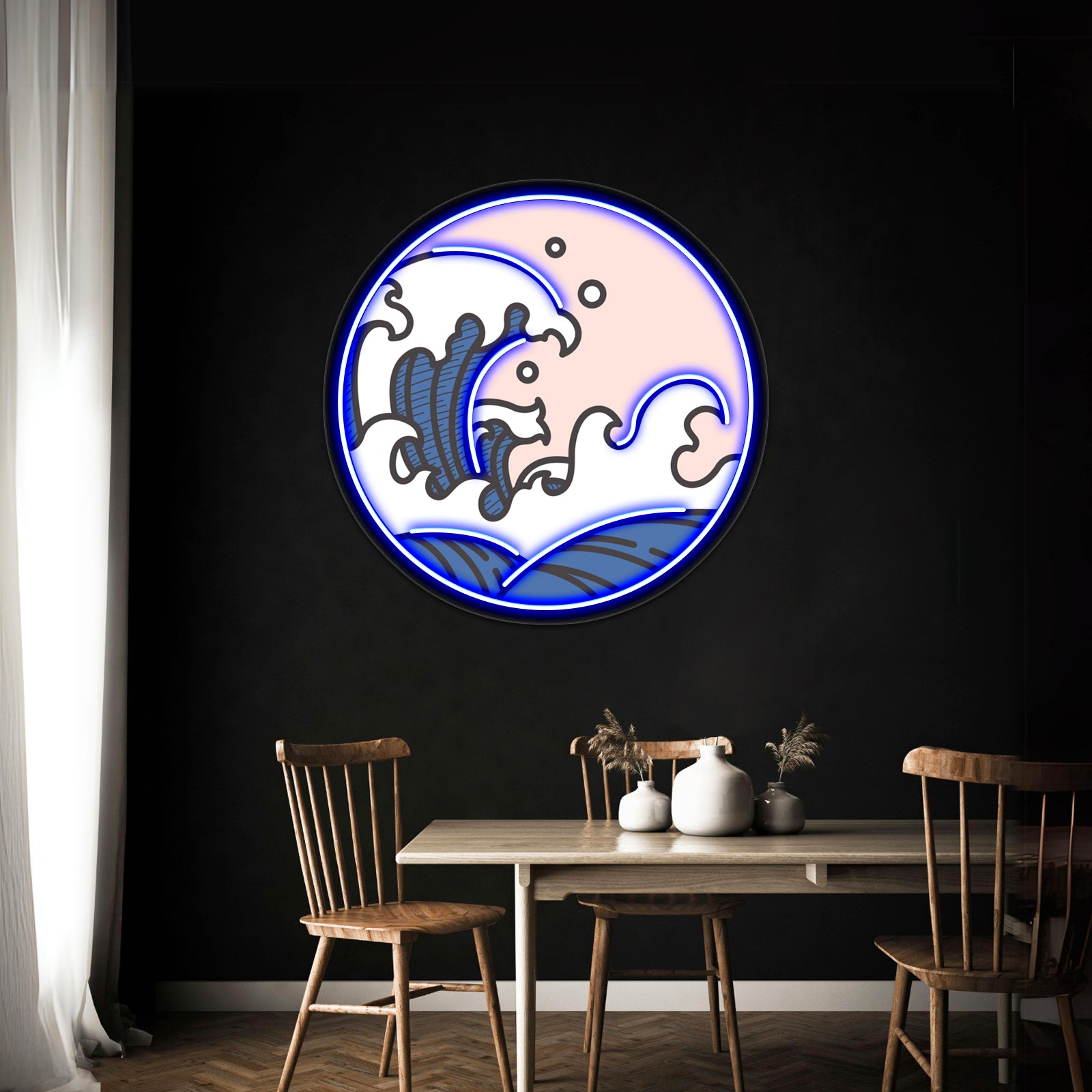 Waves Landscape Tshirt Tees Design Wall Artwork Neon Signs | Shineneon