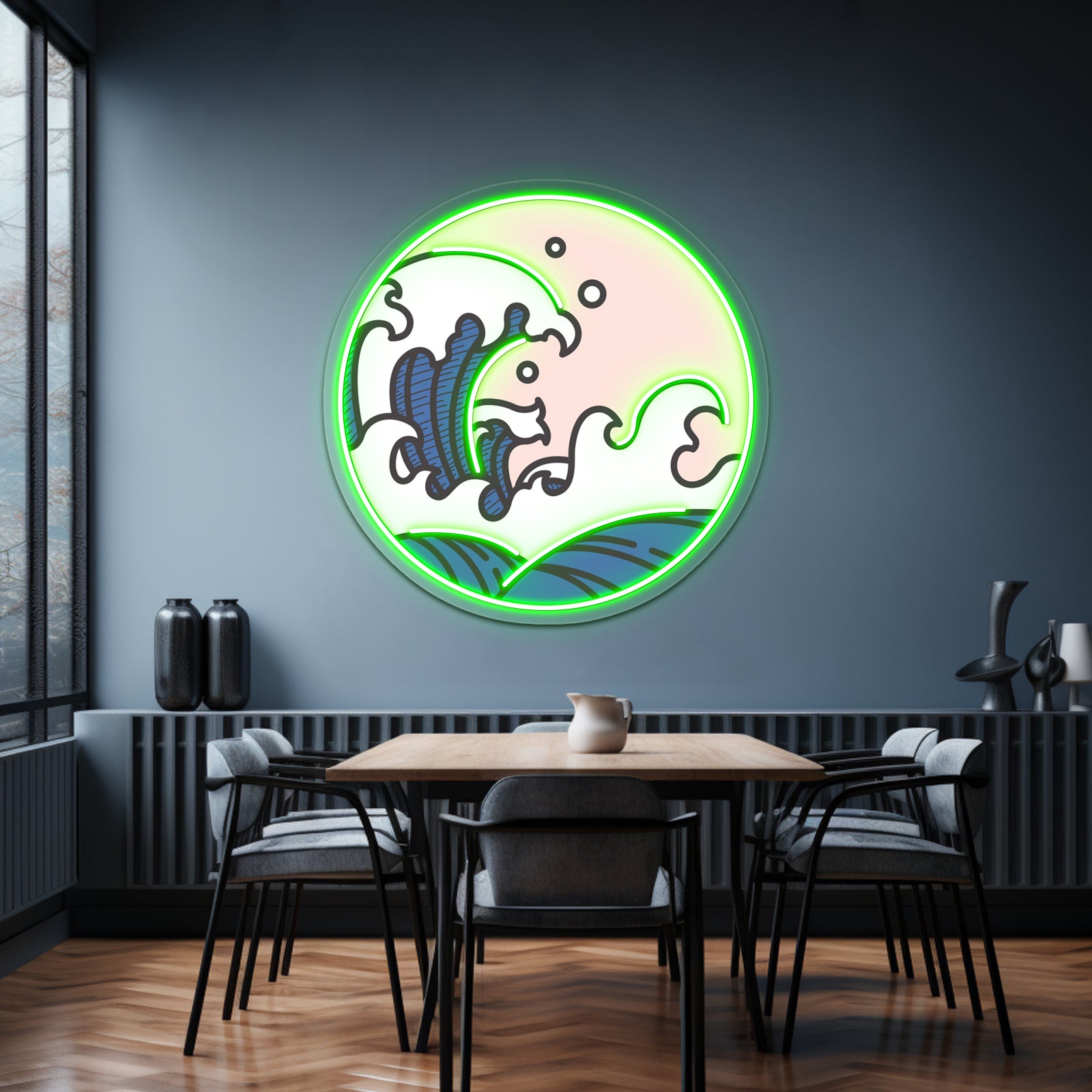 Waves Landscape Tshirt Tees Design Wall Artwork Neon Signs | Shineneon