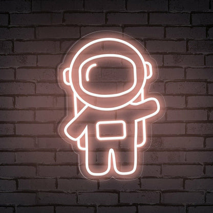 Waving Astronaut Cute Space Led Neon Sign - Shineneon