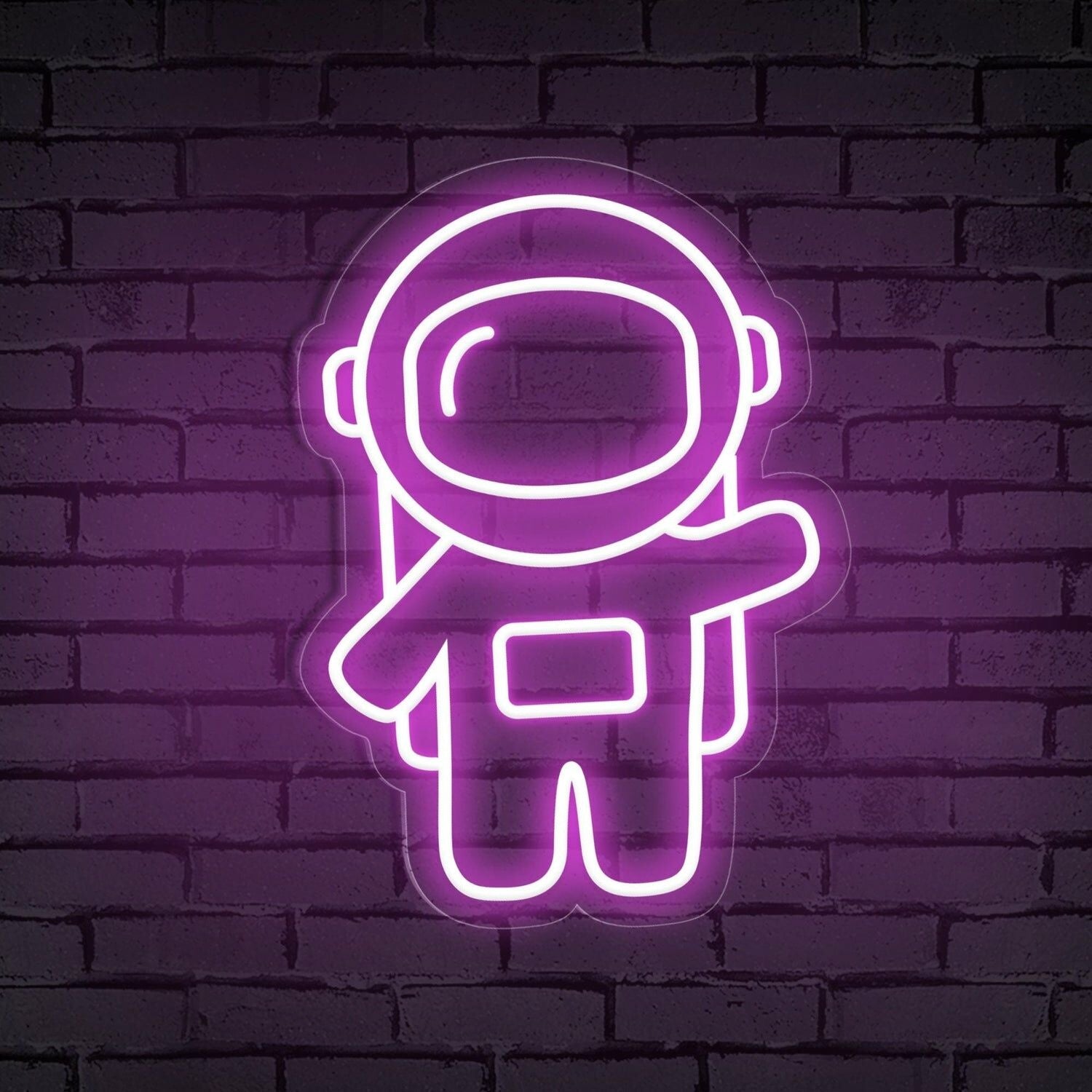 Waving Astronaut Cute Space Led Neon Sign - Shineneon