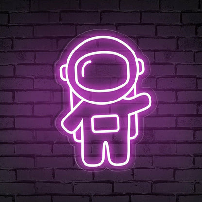Waving Astronaut Cute Space Led Neon Sign - Shineneon