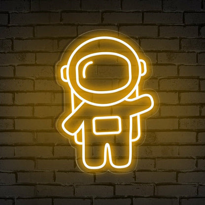 Waving Astronaut Cute Space Led Neon Sign - Shineneon