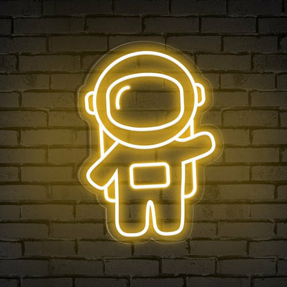 Waving Astronaut Cute Space Led Neon Sign - Shineneon