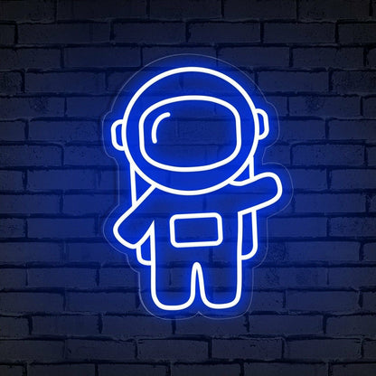 Waving Astronaut Cute Space Led Neon Sign - Shineneon