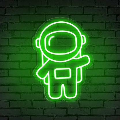 Waving Astronaut Cute Space Led Neon Sign - Shineneon