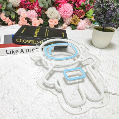 Waving Astronaut Cute Space Led Neon Sign - Shineneon
