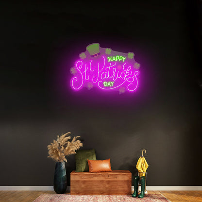 Wavy Happy Saint Patrick Day Led Signs - Shineneon