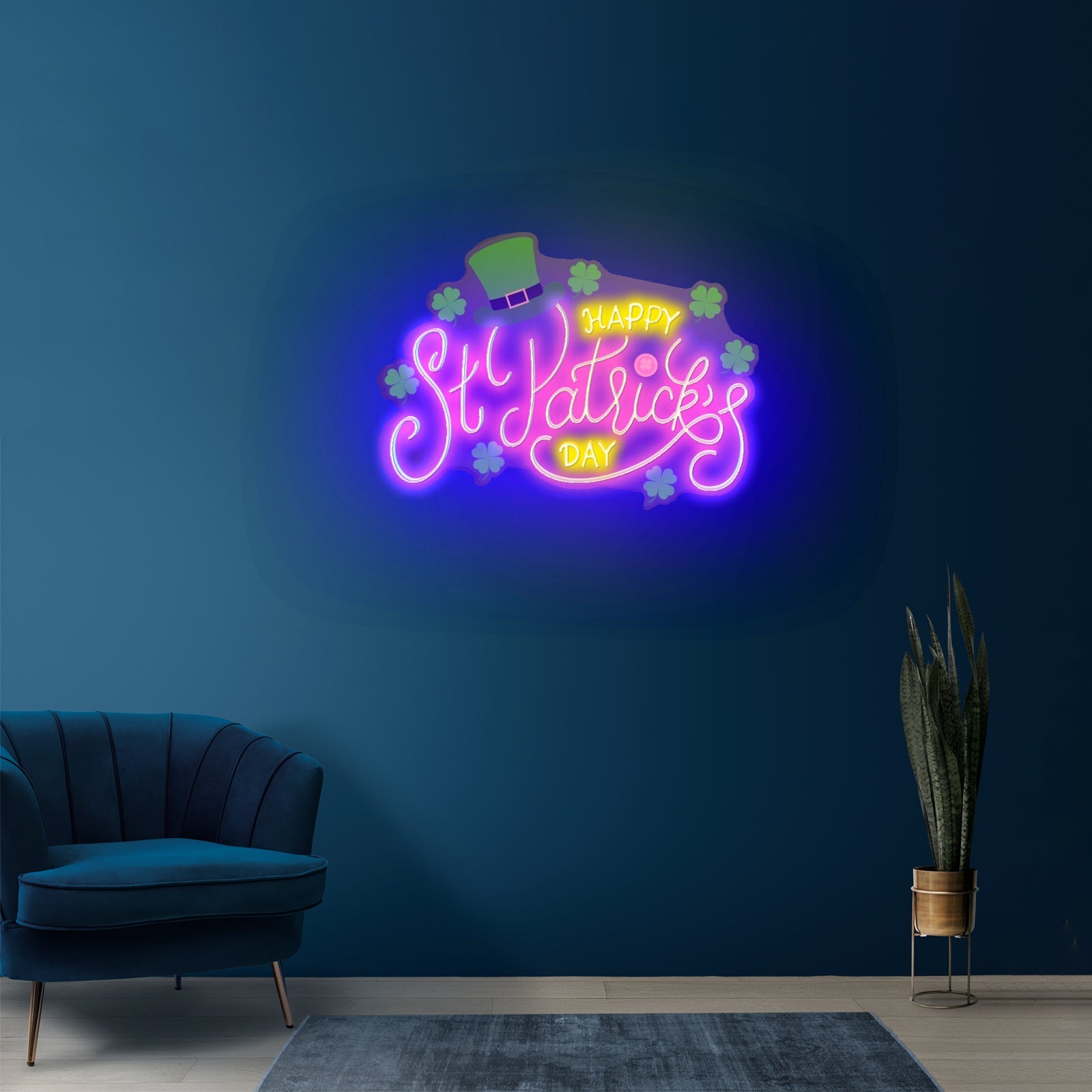 Wavy Happy Saint Patrick Day Led Signs - Shineneon