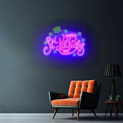 Wavy Happy Saint Patrick Day Led Signs - Shineneon