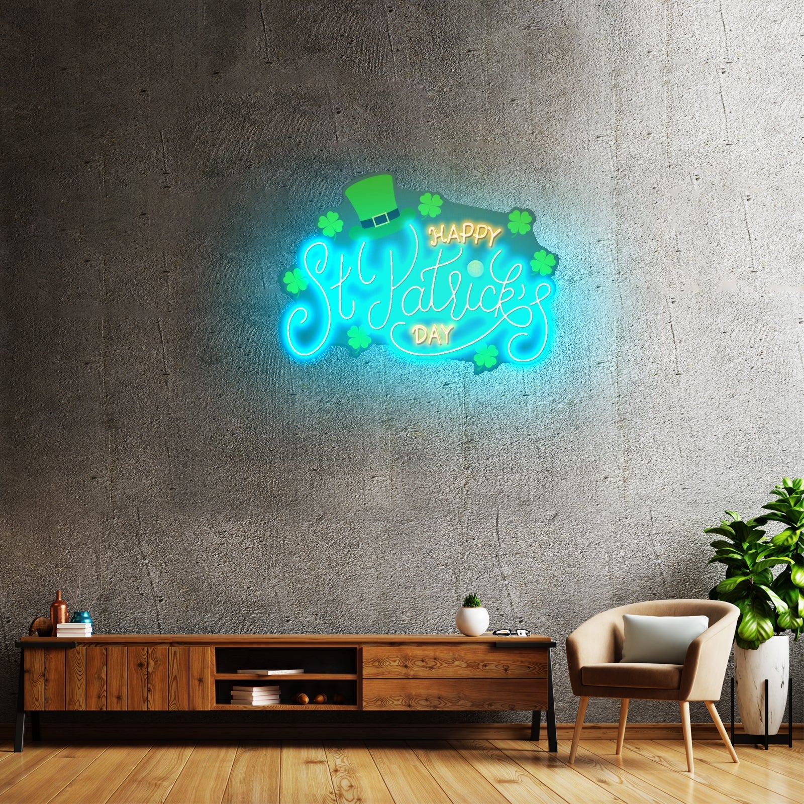 Wavy Happy Saint Patrick Day Led Signs - Shineneon