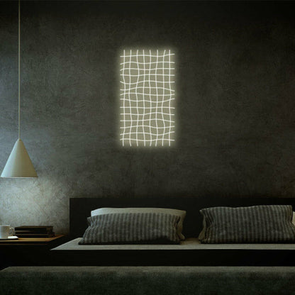 Wavy Trippy Net Psychedelic Neon Art For Modern Spaces - Shineneon