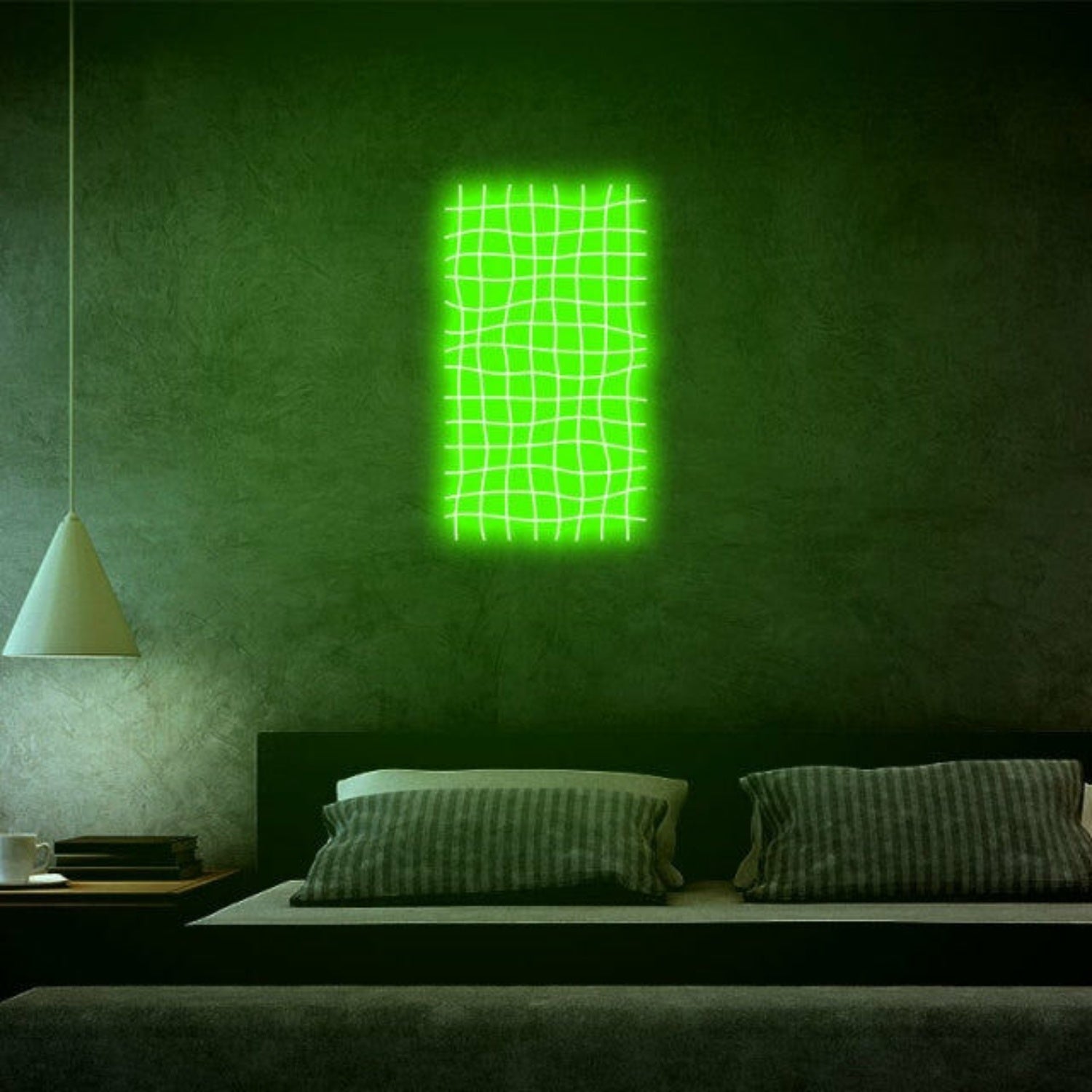 Wavy Trippy Net Psychedelic Neon Art For Modern Spaces | Shineneon