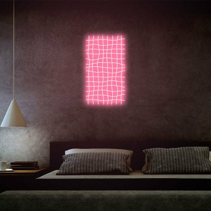 Wavy Trippy Net Psychedelic Neon Art For Modern Spaces - Shineneon