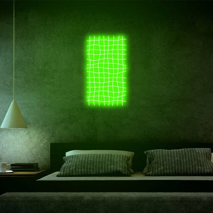 Wavy Trippy Net Psychedelic Neon Art For Modern Spaces - Shineneon