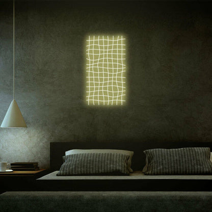 Wavy Trippy Net Psychedelic Neon Art For Modern Spaces - Shineneon