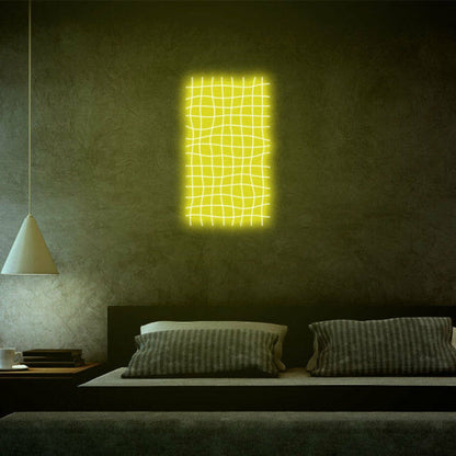 Wavy Trippy Net Psychedelic Neon Art For Modern Spaces - Shineneon