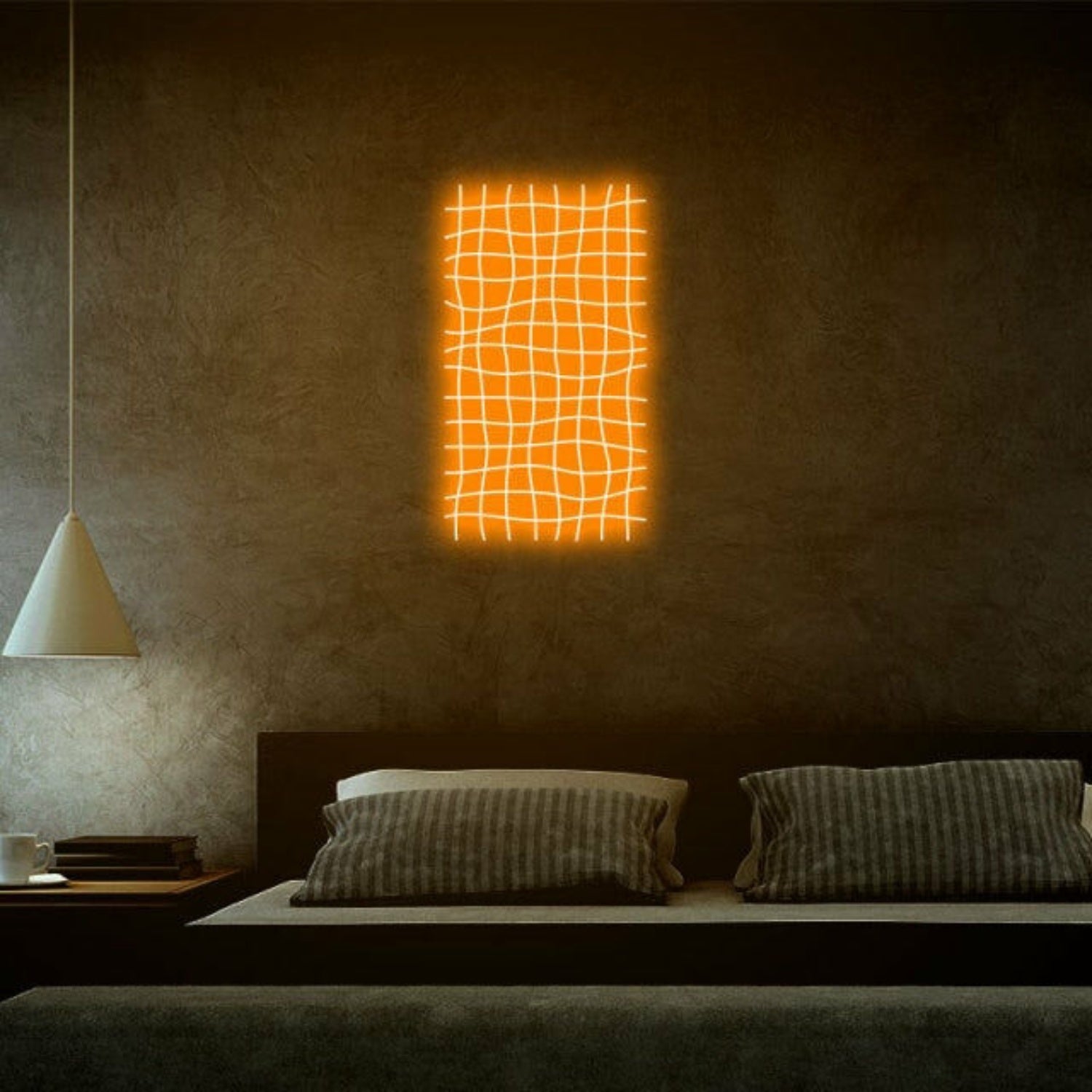 Wavy Trippy Net Psychedelic Neon Art For Modern Spaces | Shineneon