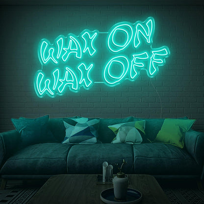 Wax On Wax Off Led Neon Sign Pink Graffiti Style Home Studio Decor | Shineneon