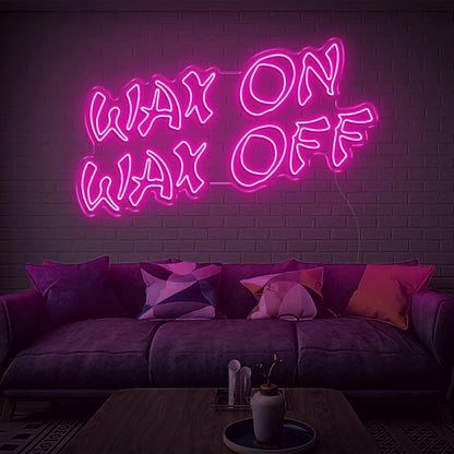 Wax On Wax Off Led Neon Sign Pink Graffiti Style Home Studio Decor | Shineneon