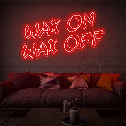 Wax On Wax Off Led Neon Sign Pink Graffiti Style Home Studio Decor | Shineneon