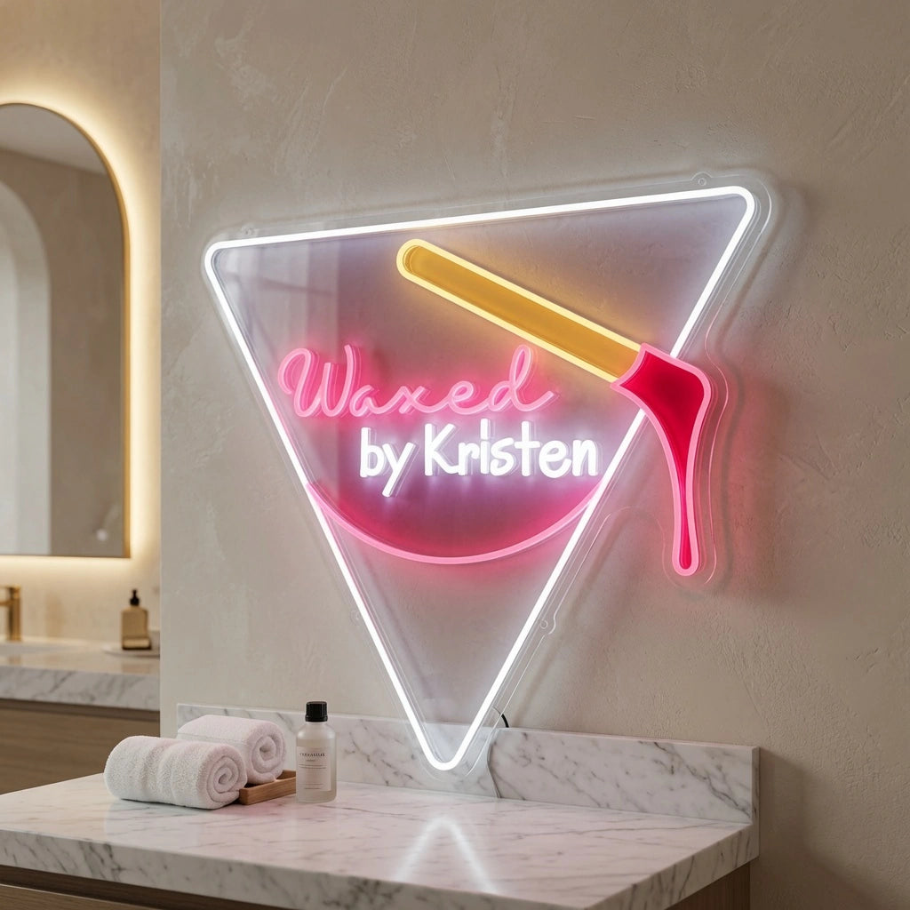 Waxed By Kristen LED Neon Sign - 02 High-Converting Product Image