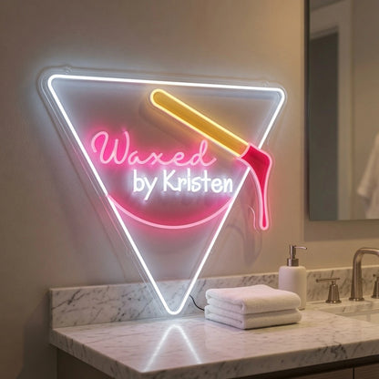Waxed By Kristen LED Neon Sign - 03 Real Lifestyle Scene