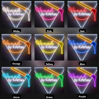 Waxed By Kristen LED Neon Sign - 05 Color Grid