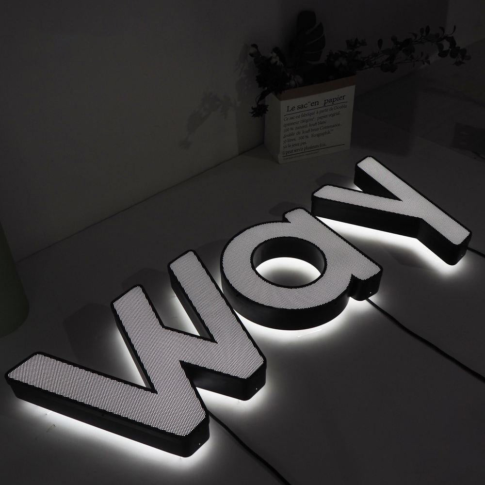Way 3D Backlit Letters Business Metal Led Sign