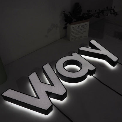 Way 3D Backlit Letters Business Metal Led Sign - Shineneon