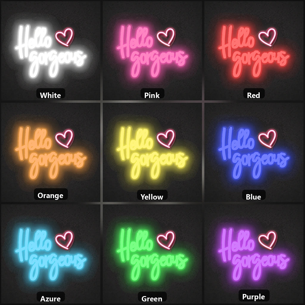 Way Feel Aan Een Bay LED Neon Sign color grid