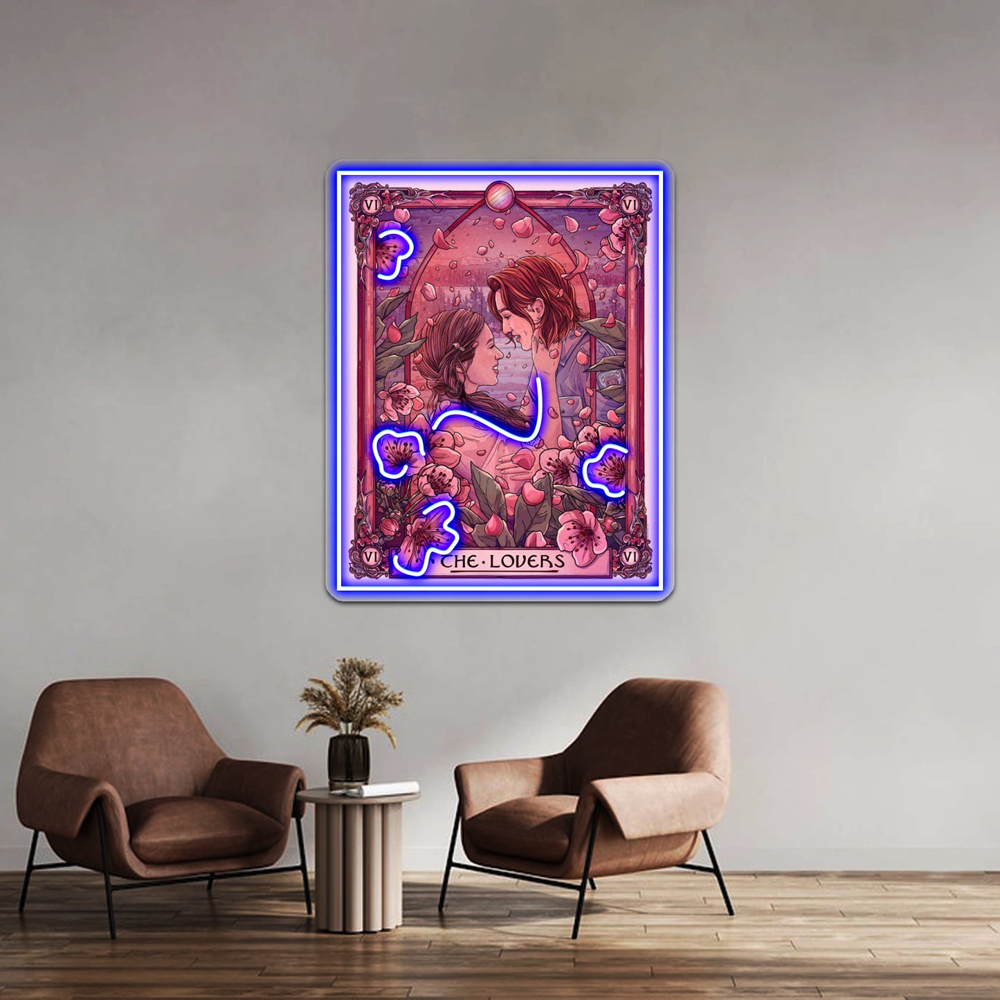 Wayhaught The Lovers Wynonna Earp Tarot Artwork Neon Signs Custom