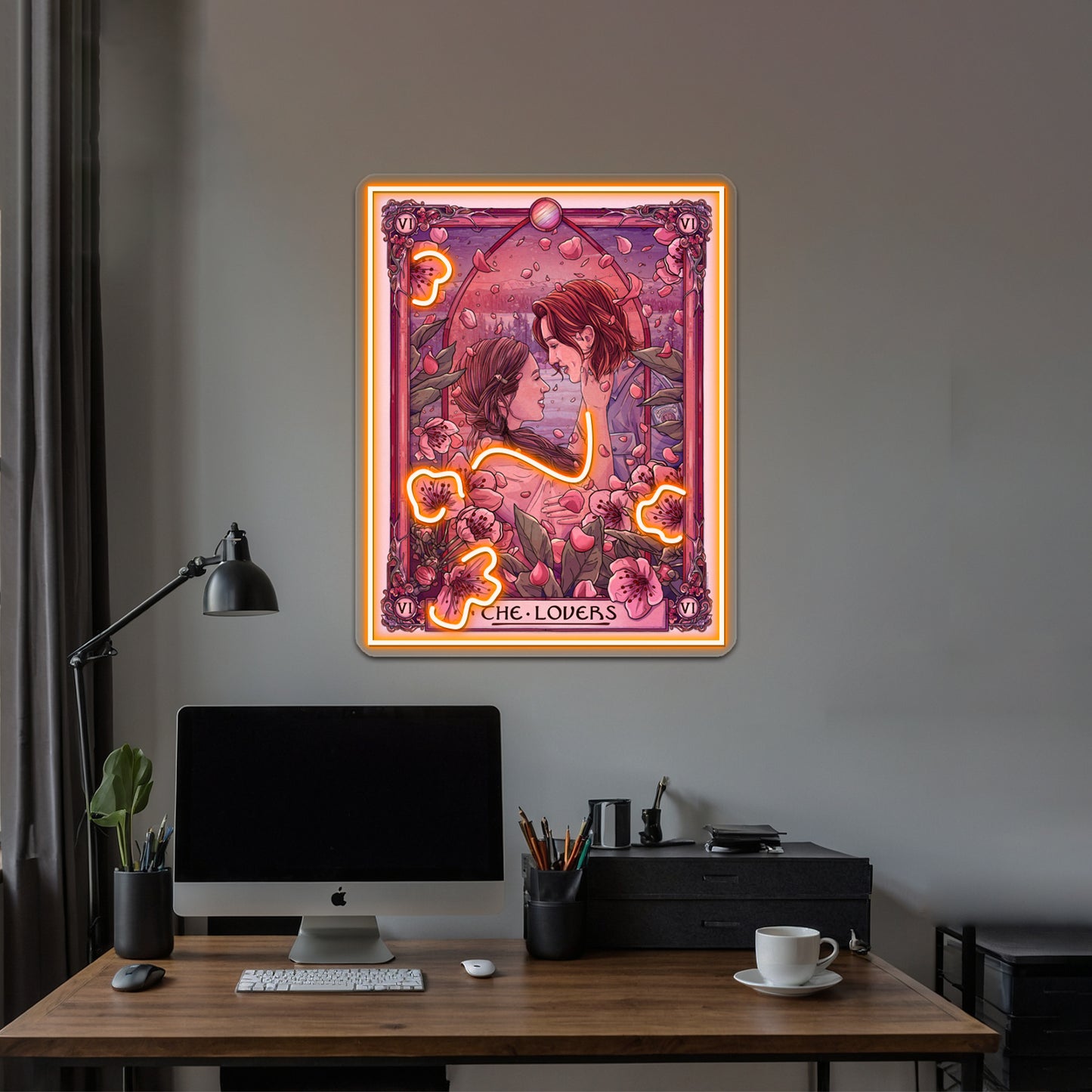 Wayhaught The Lovers Wynonna Earp Tarot Artwork Neon Signs Custom