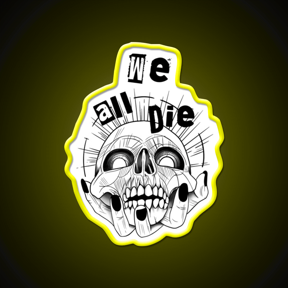 We All Die Nail Salon Led Neon Sign Rgb Color