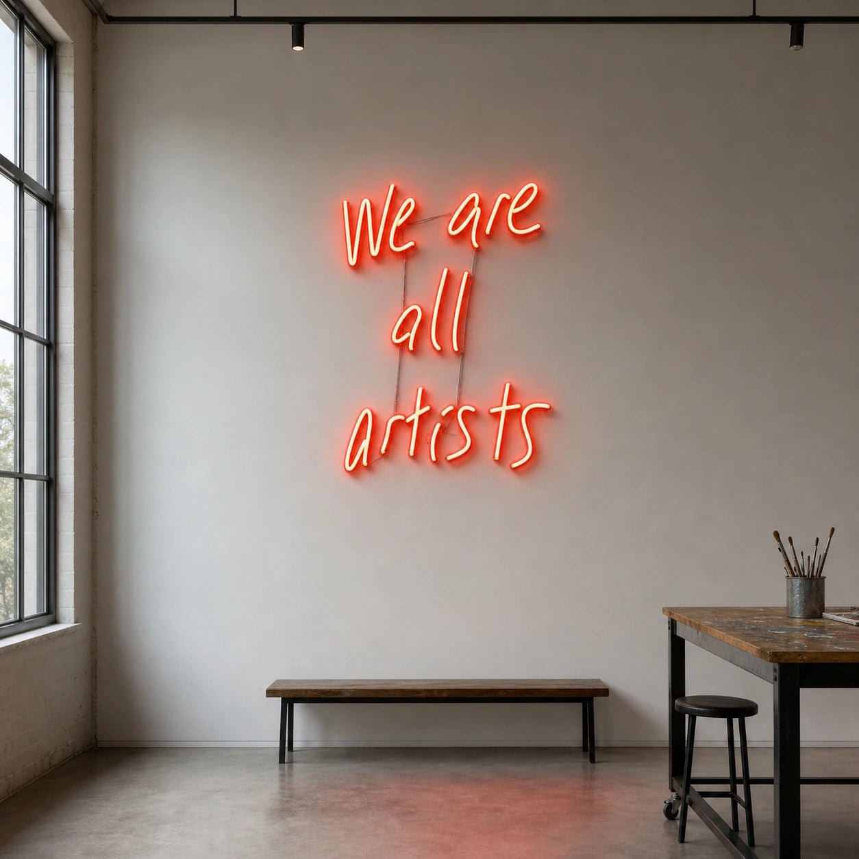 We Are All Artists Wall Decor LED Neon Sign - Shineneon