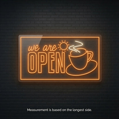 We Are Open LED Neon Sign - 04 Size Image