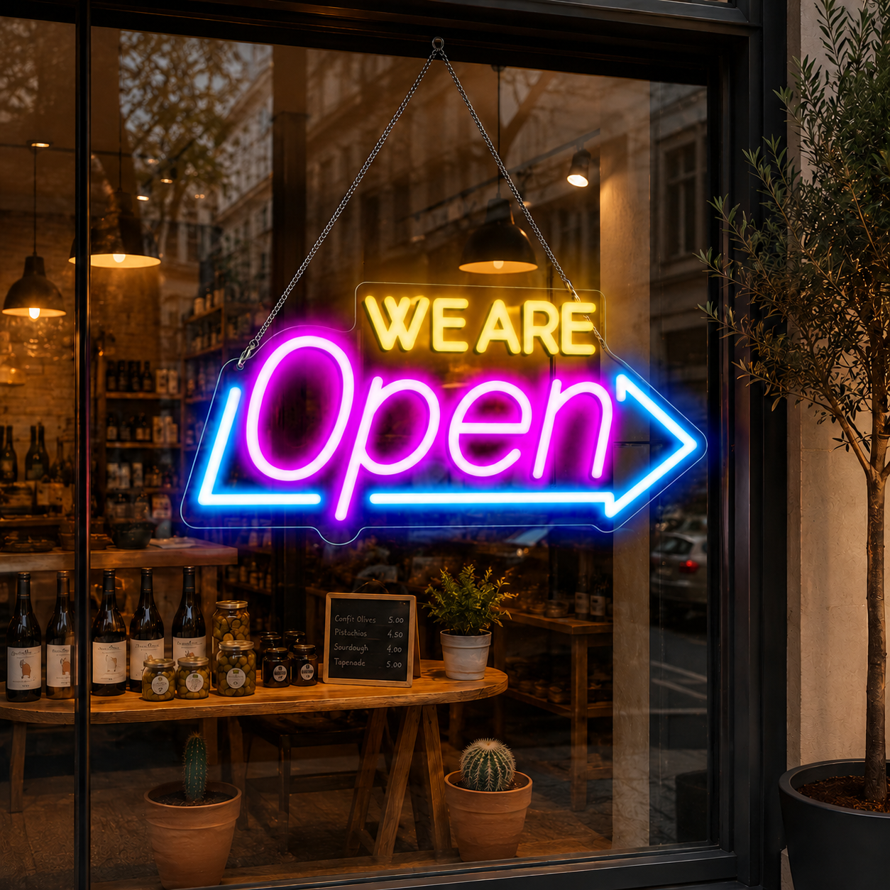 We Are Open LED Neon Sign Home Wall Art - 03 Real Lifestyle Scene