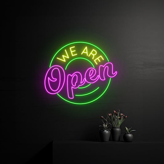 We Are Open Led Sign Wall Decor