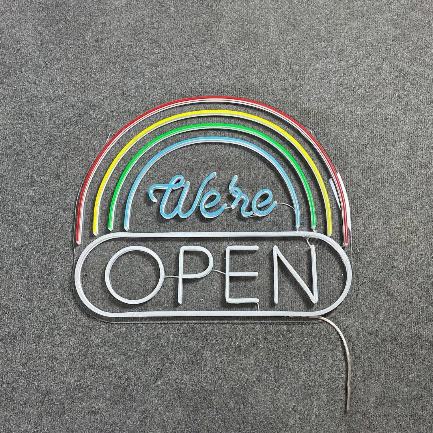 We Are Rainbow Open Led Neon Sign We Are Open Led Neon Sign | Shineneon
