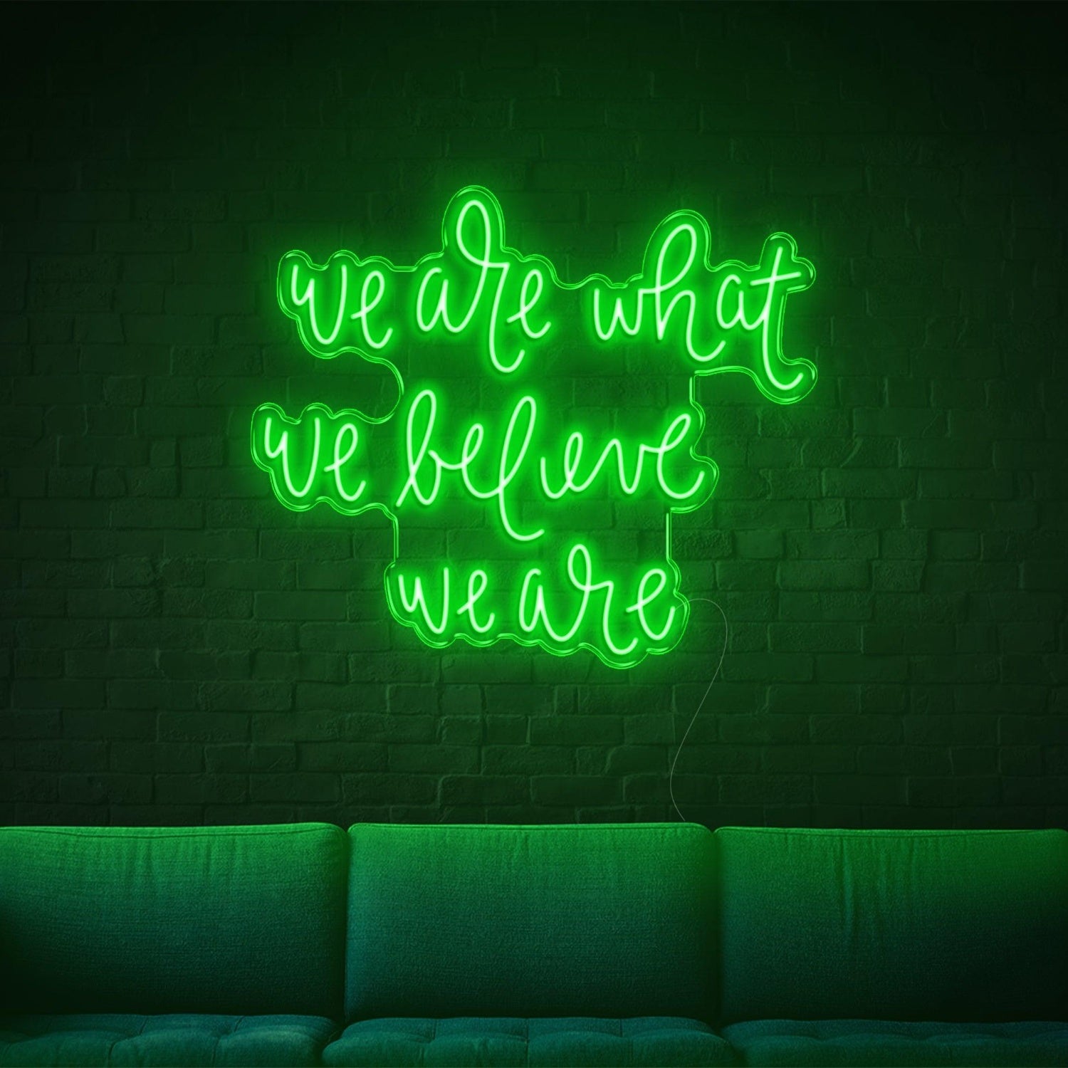 We Are What We Are Blue-Green Led Neon Sign For Home Studio Decor | Shineneon