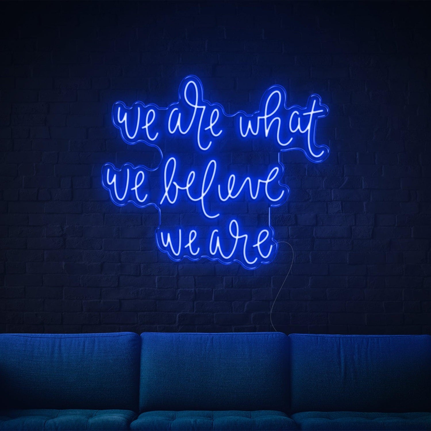 We Are What We Are Blue-Green Led Neon Sign For Home Studio Decor | Shineneon