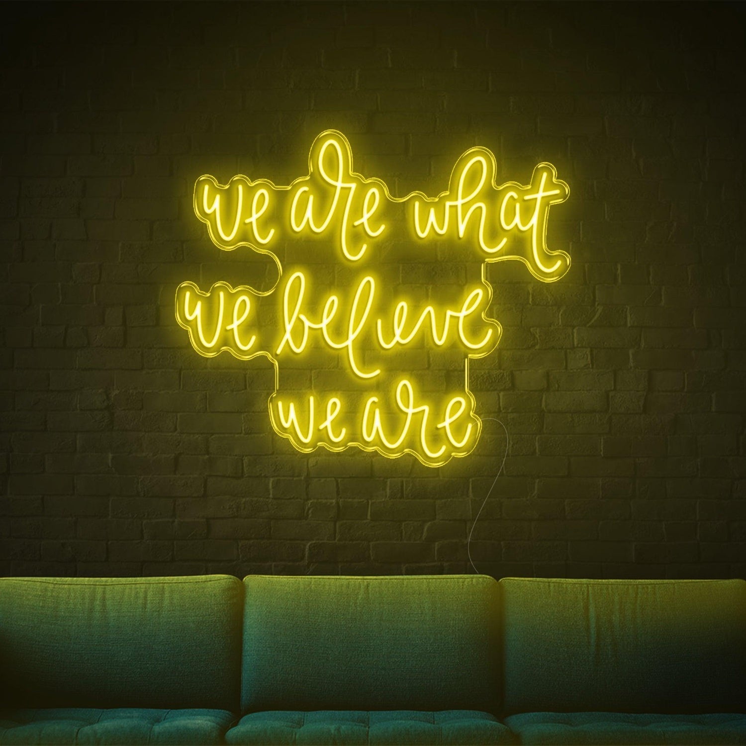 We Are What We Are Blue-Green Led Neon Sign For Home Studio Decor | Shineneon
