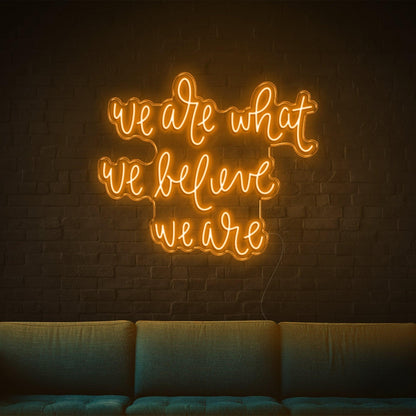 We Are What We Are Blue-Green Led Neon Sign For Home Studio Decor | Shineneon