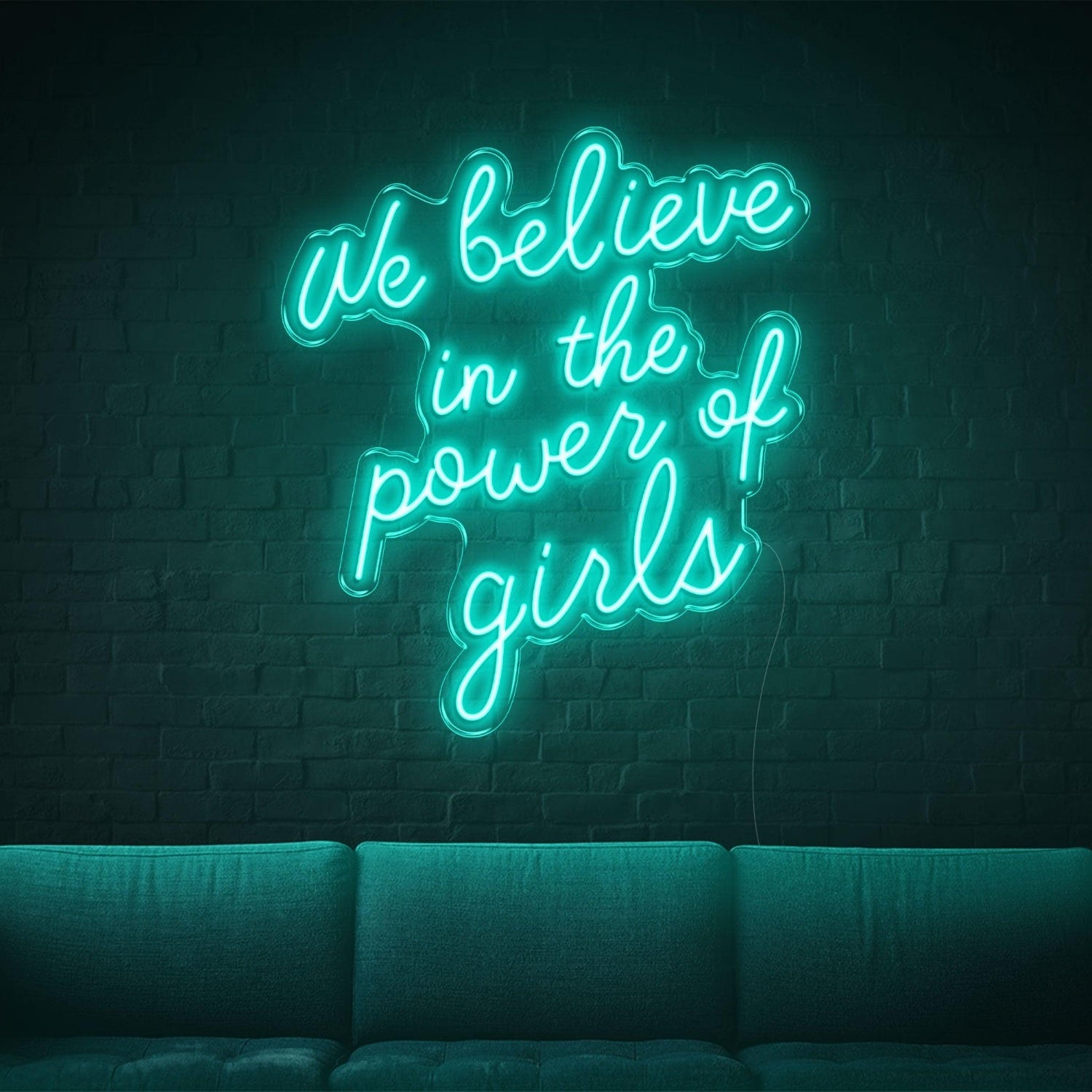 We Believe In The Power Of Girls Blue Led Neon Sign For Feminine Spaces | Shineneon