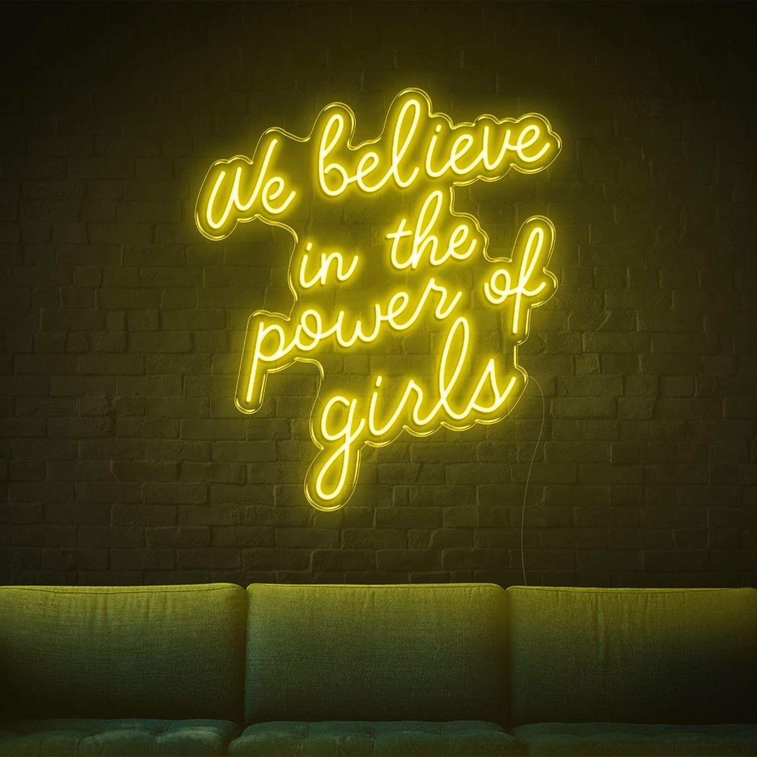 We Believe In The Power Of Girls Blue Led Neon Sign For Feminine Spaces | Shineneon